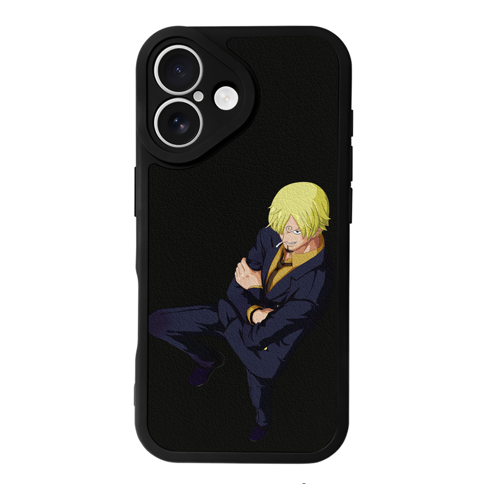 （画像用） ワンピース サンジ ONE PIECE Sanji 【iPhone 16シリーズ対応】シリコンスマホケース（レザー調） 材質：シリコン